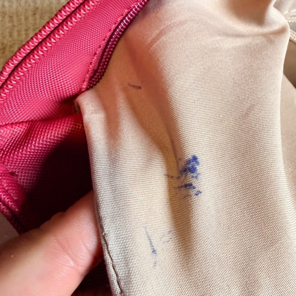 Lacoste L.12.12 Concept Zip Tote Bag Magenta Pink Pique PVC Shoulder Bag - Picture 5 of 8